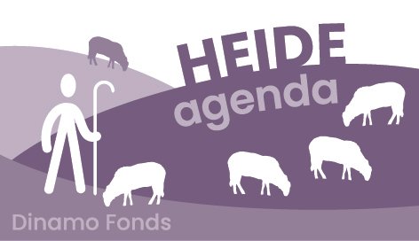 Logo van de Heideagenda: een herder met schapen op een paarse heide.